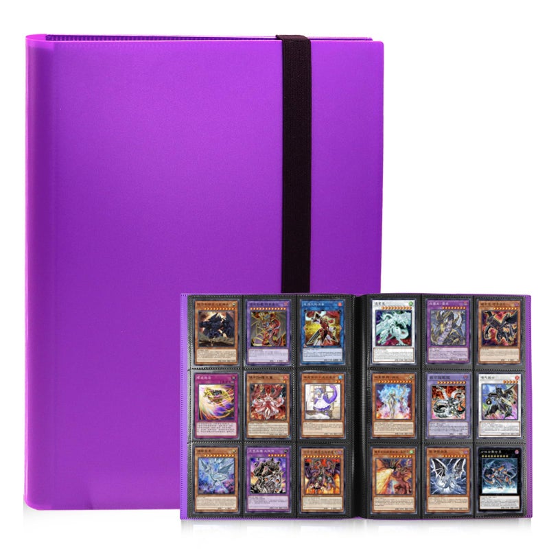 KIOEEE Purple Card Binder 9 Pocket, PP Cover Trading Card Binder for 360 Cards, Sturdy Card Collection Album, Card Holder Folders for MTG, TCG, Game Cards & Sports Cards - Image 1